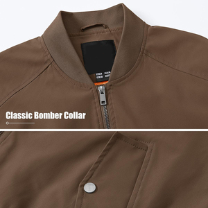 Factory Rate Wholesale Custom Bomber Jacket Colored Strips Sports Jacket Men Satin Fabric Jacket - Product Image 4