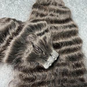 Cinta de cabello rizado birmano crudo en extensiones 100% cutícula alineada virgen Remy extensiones de cabello de un solo donante - Product Image 3