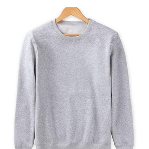 Fabricante de ropa, sudaderas de cuello redondo en blanco de otoño para hombre, sudaderas de manga larga de cuello redondo de gran tamaño para hombre de lana de algodón - Product Image 3