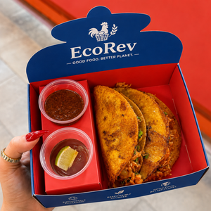Cajas de Papel Kraft Desechables Biodegradables y Ecológicas con Logotipo Personalizado, Recubrimiento UV para Comida para Llevar de Restaurantes - Product Image 3