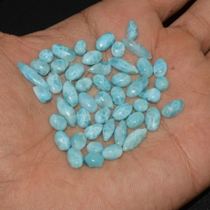 Pierre précieuse Larimar bleu naturel |   Bagues Statement en Argent Poli à la Main avec Effet de Couleur Changeante |   Bijoux faits main de créateur, cadeau pour elle - Product Image 5