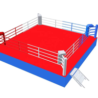 Shandong Usine Professionnel Standard Compétition Arts Martiaux Formation Combat Anneau De Boxe Portable Avec Plate-Forme