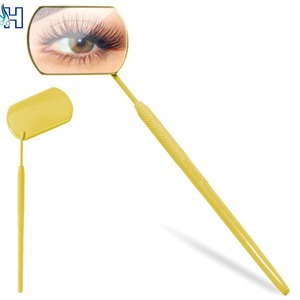 Espejo de Mano con Doble Cara Iluminado y Acabado Cromado para Extensiones de Pestañas, Estuche en Forma de Corazón con Características Personalizadas para Pestañas - Product Image 6