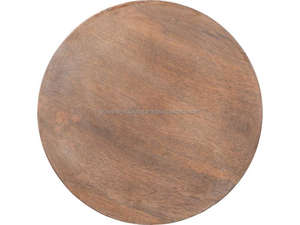 Mesa Auxiliar Redonda Escultural de Madera, Mesa Auxiliar Moderna Rústica de Madera, Mesa Taburete de Madera con Forma de Tambor, Muebles Novedosos 2026 - Product Image 5