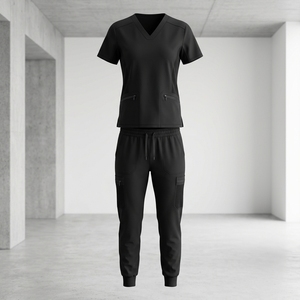 Ensembles d'uniformes d'infirmières personnalisés en gros, extensibles, grandes tailles, style jogger, sexy et tendance pour femmes, hydrofuges - Product Image 1
