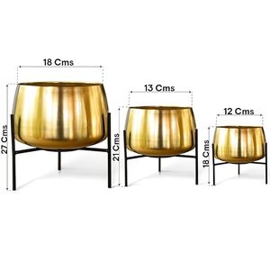 Maceta Metálica Elegante a Precio Económico para Plantas de Interior, Decoración de Jardín y Hogar, Maceta Metálica Premium - Product Image 2