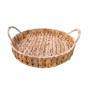 Handcrafted WATER HYACINTH TRAY FRUIT STORAGE BASKET Multi-Purpose Decorative Basket with Metal <b>Frame</b> Vietnam Crafts - Product Image 1