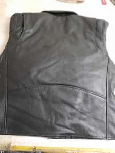 Veste de moto en cuir rouge pour homme, style motard, col rabattu, coupe ajustée, fermeture éclair - Product Image 3