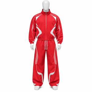 Conjunto Deportivo Personalizado OEM/ODM 2026 con Franjas Reflectantes, Sudadera y Pantalón Cortavientos para Hombre, Trajes Deportivos de Invierno para Hombre - Product Image 6