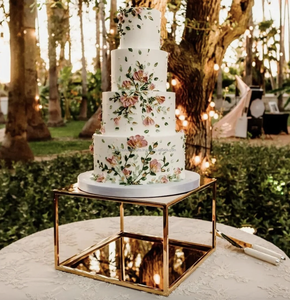 Modern Birthday Decorative Round Metal Iron Piece <b>Cakes</b> Pedestal <b>Stand</b> <b>Cake</b> <b>Stands</b> Gold <b>Set</b> for Dessert Table - Product Image 2