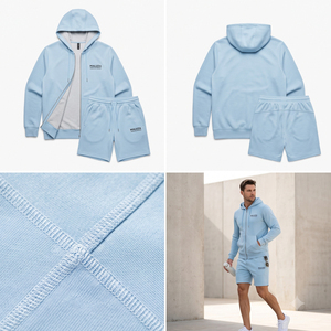 Conjunto Deportivo de Dos Piezas Personalizado con Estampado por Transferencia de Calor, Unisex, para Verano, Ecológico, Transpirable, Tallas Grandes, Secado Rápido, Pantalones Cortos - Product Image 5