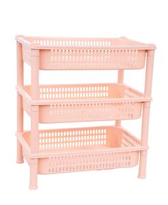 Ensemble de 3 chariots de rangement en plastique pour fournitures de bureau, chariot de rangement en plastique multifonctionnel pour étagère à épices de cuisine - Product Image 3