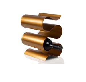 Support de rangement rectangulaire en métal noir à 2 niveaux pour 7 bouteilles de vin, décoratif, idéal pour la maison, le club ou le bar - Vente chaude - Product Image 5