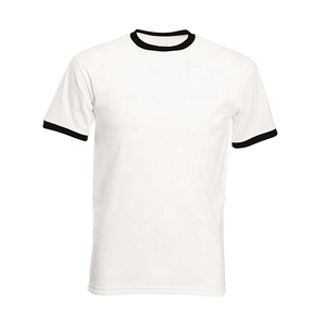 Camiseta de Manga Corta Amarilla para Hombre con Ribete en Contraste Verde, Corte Regular, Cuello Redondo, Color Sólido, Tejido de Algodón - Product Image 5