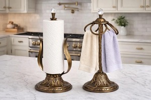 Modern Designer Paper Towel Holder For Kitchen Counter Bathroom And Washroom Durable Stylish Tissue Roll Holder Daily Use - Product Image 2