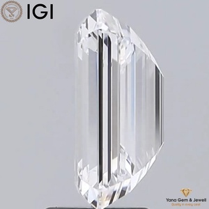 Diamant de laboratoire cultivé CVD de qualité émeraude, taille émeraude, 4,00 carats, couleur D, clarté VVS2, 11,01 mm, certifié IGI, pour bijoux fins - Product Image 5