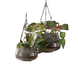 Maceta de hierro de Metal de lujo de diseño personalizado, Color plateado, decoración de balcón al aire libre, uso doméstico, jardín y Patio, macetas decorativas - Product Image 1