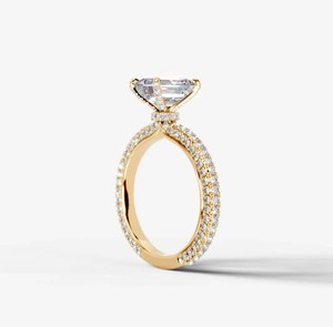 Anillo de Compromiso de Moissanita con Corte Esmeralda, Plata de Ley 925, Clásico, Solitario, para Boda, Aniversario, Joyería Elegante - Product Image 2