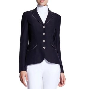 Chaquetas de Equitación al por Mayor, Color Azul Marino, con Ribete, Tela Elástica de Nailon, Corte Profesional, para Competencia de Equitación, Color Personalizado - Product Image 4
