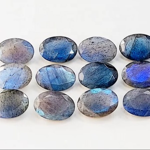 Piedra de labradorita natural de calidad AAA, labradorita facetada de forma ovalada de 14*10 mm, gema de labradorita para la fabricación de joyas. - Product Image 1