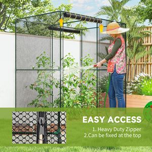 Rete Nera 6 X 4 X 6 per Orto con Cerniera, Gabbia Protettiva per Piante in Giardino - Product Image 6