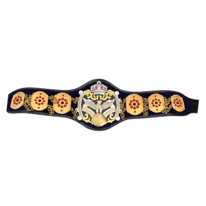 Cinturón de Campeonato de Lucha Libre Premium Personalizable con Diseño de Gemas Doradas y Rojas con Detalles de Corona para Fanáticos y Coleccionistas - Product Image 6