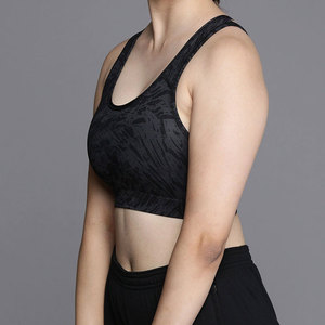 Sujetador Deportivo Sin Costuras para Mujer, Talla Grande, Tejido Elástico Cómodo, Ropa Deportiva con Soporte para Correr, Fitness, Gimnasio, Entrenamiento, Logotipo Frontal - Product Image 3