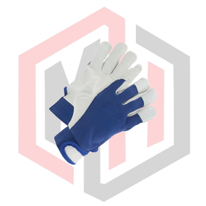 Soft Grip Leather Work Gloves Anti-Slip Anti-Cut Anti-Heat Protection Adjustable <b>Wristlet</b> Cuff Silicone-Free Powder-Free General - Product Image 2