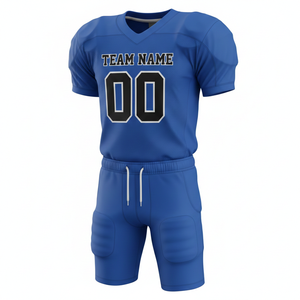 ชุดยูนิฟอร์มอเมริกันฟุตบอลพรีเมียมสั่งทำพิเศษ ระบายอากาศได้ดี ผลิตจากโพลีเอสเตอร์ 100% ชุดเต็มพร้อมเสื้อและกางเกงทีมแบบสั่งทำพิเศษ ดีไซน์ด้านหน้าสูง - Product Image 6