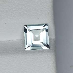 Piedra preciosa suelta de aguamarina natural en forma cuadrada, piedra de berilo azul para la fabricación de joyas, anillo, colgante, cristal. - Product Image 1