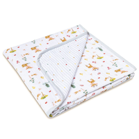 Couverture d'emmaillotage pour bébé en mousseline de coton biologique, serviette de bain à capuche, douce et respirante, pour nouveau-né, imprimée sur mesure, vente en gros, OEM