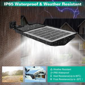 Lámpara de Pared Solar de 252 LED con Sensor de Movimiento PIR, IP65 Impermeable, Control Remoto para Garaje, Puerta Principal, Iluminación Exterior de Pared - Product Image 4