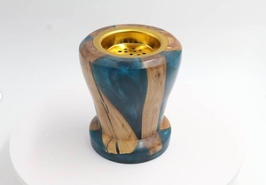 เตาเผาเครื่องหอม ArtisanVibe Royal Dubai Style Bakhoor ทำจากอะคริลิค คริสตัล เรซิ่น ประดับด้วยทองคำเปลว สำหรับคนรักกลิ่นอูด ใช้สำหรับจุดธูปเพื่อความหอม - Product Image 1