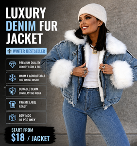 Women Denim Fur <b>Jacket</b> – Winter Streetwear Coat | Warm <b>Fleece</b> <b>Lining</b> | Custom Logo | Boutique Clothing Supplier - Product Image 2