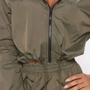 Chaqueta Deportiva Cortavientos para Mujer, 100% Poliéster, Ligera, Transpirable, con Capucha, para Invierno, Gran Venta - Product Image 4