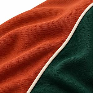 Men's Short Sleeve Sport <b>T</b>-<b>Shirt</b> <b>Orange</b> Green Contrast Panels Quick Dry Eco-Friendly Breathable Regular Fit O-Neck 100% - Product Image 5
