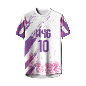 Camisetas de Fútbol Personalizadas Sublimadas para Hombre, 100% Poliéster, Cuello Redondo, Manga Corta, Tela de 180g, Transpirable, Ecológica, de Secado Rápido - Product Image 1