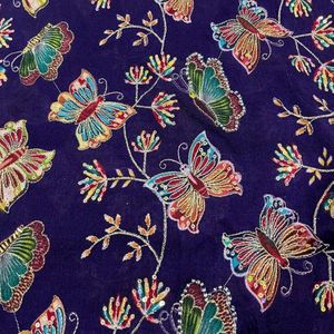 Premium position print with embroidery fabric is a modern textile designed for stylish fashion and <b>garment</b> collections This fabr - Product Image 5