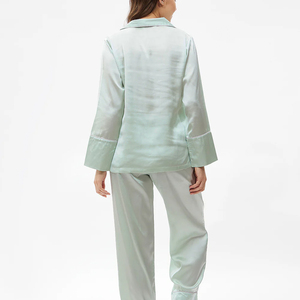 Conjunto de Pijama de Algodón 100% Tejido, Casual y Elegante para Mujer, Primavera, Verano y Otoño, Camisón de Manga Larga, Transpirable - Product Image 5