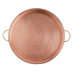 Ensemble d'assiettes et de bols en cuivre artisanal traditionnel, décoratif avec motif floral gravé, vaisselle pour restaurant - Product Image 6