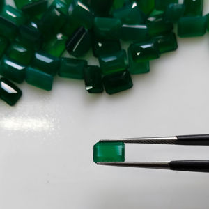 Ónix Verde Natural, Corte Octogonal de 7x5MM, Gema Suelta de la Mejor Calidad para Joyería, Gemas de Red Mountain - Product Image 4