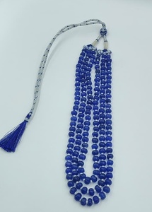Natural Blue Agate Beaded <b>Necklace</b> beads Strand Gemstone <b>Necklace</b> Handmade Blue Stone Jewelry Fashion <b>Statement</b> <b>Necklace</b> - Product Image 5
