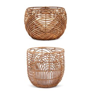 FLORAL ARCHES COLLECTIVE Natural <b>Wicker</b> Plant <b>Basket</b> Bamboo Rattan <b>Basket</b> <b>Laundry</b> Storage <b>Laundry</b> Bin All At Home - Product Image 5
