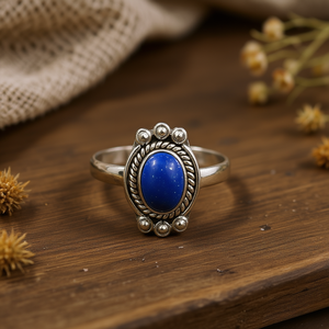 Fine <b>Ring</b> with <b>Lapis</b> <b>Lazuli</b> (3.6 Grams) - Product Image 3