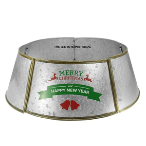 Ornement de Noël unique en fer à prix abordable, collier de sapin de Noël gris rustique galvanisé pour la décoration intérieure et extérieure - Product Image 4