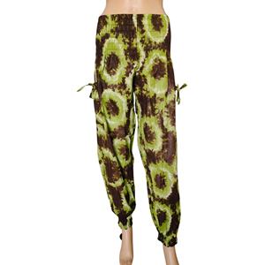 Pantalon en coton taille haute pour femme-Taille personnalisée Coupe ample Respirant Streetwear d'été avec logo élastique Design frontal plat - Product Image 1