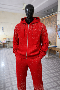 Conjunto Deportivo Personalizado para Hombre, Sudadera con Capucha Negra y Pantalones de Chándal de Algodón y Felpa, Ropa Deportiva Informal para Gimnasio y Entrenamiento - Product Image 5