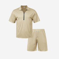 Ensemble short et t-shirt LAYENNE en matériau premium, confortable, de haute qualité, couleur classique, logo personnalisable, pour activités de plein air