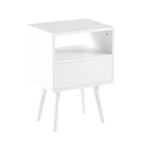 15.75 \ "moderno tavolino in legno massello in Rattan con presa di corrente porte USB comodino tavolino per soggiorno camera da letto - Product Image 5
