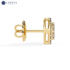 Lab Created Diamonds <b>Earring</b> <b>Earrings</b> 18k14K Gold Fashion <b>Stud</b> Real Diamond Drop <b>Earrings</b> <b>Set</b> Girl Gift - Product Image 3